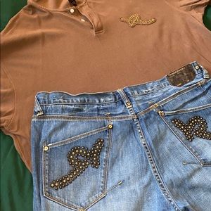 Rocawear outfit shirt 3xl pants 40x32. Good condition.